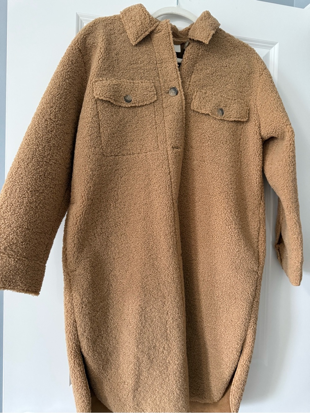 Joie Camel Teddy Faux-Shearling Coat